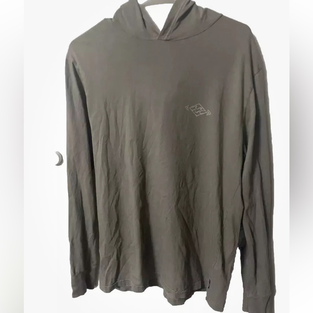 Wave Washed Men’s Gray Hoodie Medium Lightweight Long Sleeve T-Shirt - Picture 1 of 1